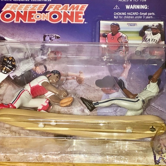 Mlb 1999 Starting LineUp Freeze Frame Sandy Alomar Ken Griffey Jr Figures​​​ - Picture 2 of 3